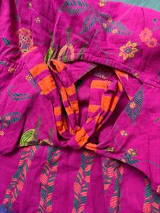 Fabindia Kurta - Vibrant Pink &amp; Orange