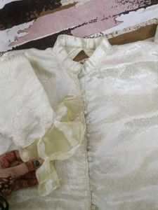 Elegant Cream &amp; Yellow Lehenga Choli