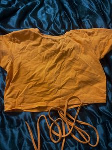 rust orange tie top