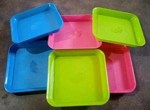 ♥️:🚨 Nitron™ Plastic Snack Quarter Plates Set - Microwave Safe (Set of 6) 🍽️