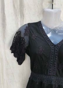 Black Lace V-Neck Mini romper