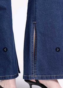 High-Waisted Boot cut Jeans with Slit