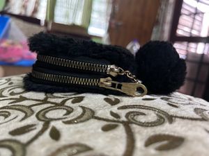Trendy Fur Material Small Wallet