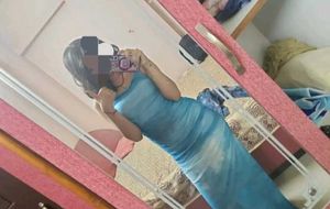 Blue y2k beach dress.Ombre Strapless Maxi Dress