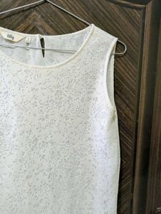 Chic White Lace Overlay Top