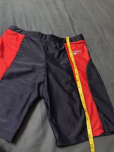 Sports Shorts with Red Accents