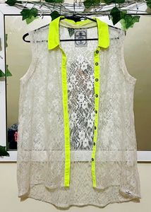 White Full Net Design Shrug