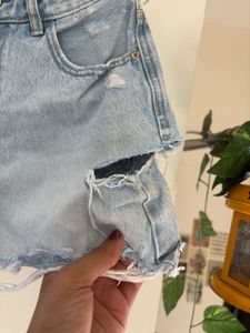 Distressed Denim Shorts