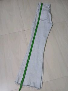 BERSHKA -Light Wash Blue Flared Jeans