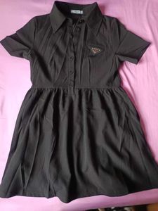 Prada Black Re-Nylon Short-Sleeved Dress