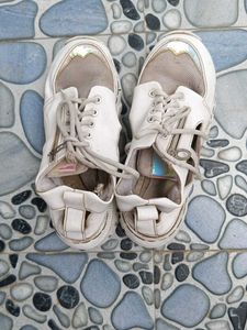 White Chunky Platform Sneakers