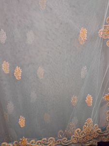 Elegant Embroidered Net Dupatta