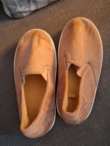 Comfortable slightly dstressed.tan Slip-On Shoes