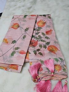 Bangladeshi Floral Print tissue linen S