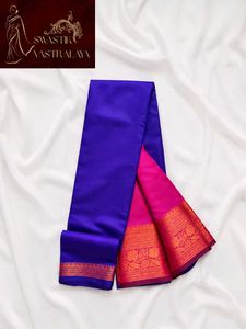 Royal Purple Butter Silk Saree with Zari Border