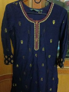 Embroidered Blue Kurta