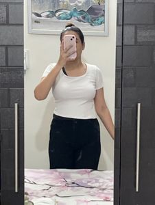Women's White Short Sleeve Top