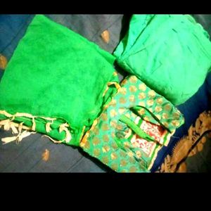 Vibrant Green Kurta Set with Dupatta