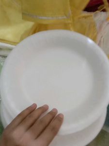 Disposable White form Paper Plates 20 plate