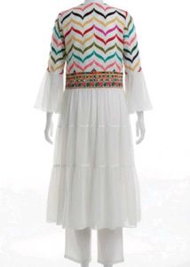 Elegant White Embroidered Kurta Set