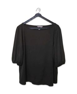 Dark Olive Green Puff Sleeve Top