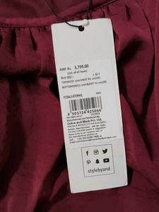 And Red One Shoulder Waterfall Skirt Co-ord Set