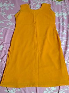 Orange Embroidered Kurta Set
