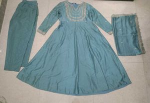 Elegant Blue Kurta Set with Dupatta