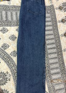 dark blue wide leg jeans