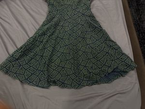 Green short Flare Dress