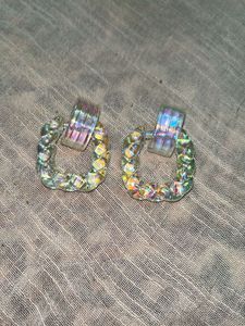 Iridescent Hoop Earrings
