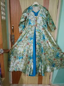 Ethinc Florals Gown With Inner