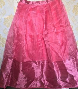 Pink Ethnic half sare