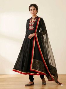 Elegant Black Kurta Set with Dupatta