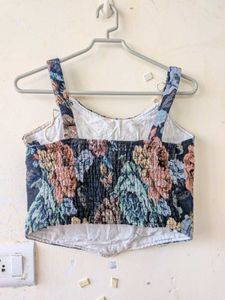 Floral Print Corset Top