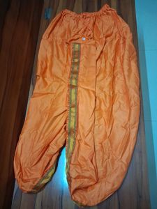 Orange Dhoti with Golden Border