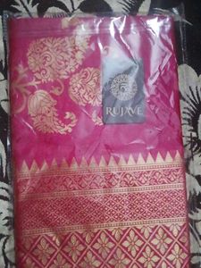 Pink Banarasi Silk Saree with freebie 🎁
