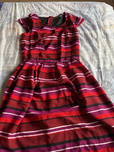 Vibrant Striped Fit & Flare Dress