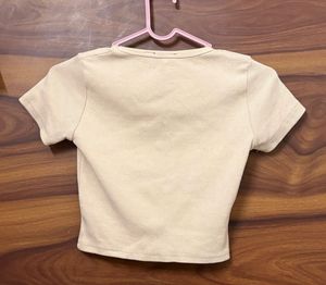 Ribbed Square Neck Cropped Top