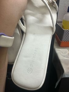 Stylish White Flat Sandals