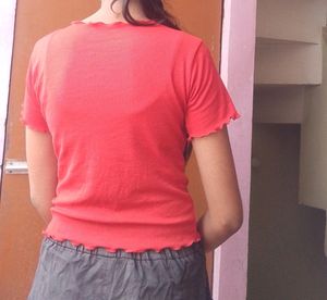 Ribbed Red Tops