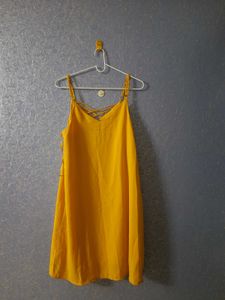 Sleeveless Yellow A-Line Mini Dress