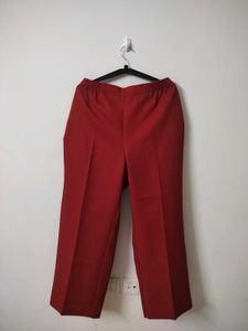 Classic Red Straight Leg Trousers