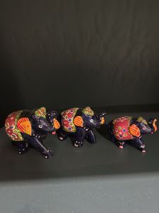 Handcrafted Elephant Family Figurines