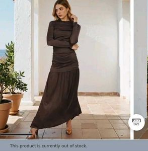 Chic Long Sleeve Ruched Maxi Dress💋