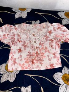 Chic Floral Puff Sleeve Top