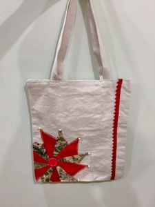 Handmade Fabric Tote Bag with Floral Design