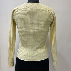Lemon Yellow Fitted Y2K Top