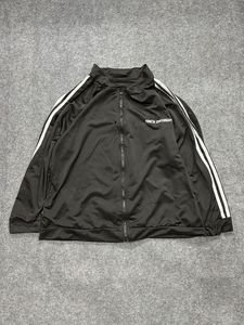 Black Track Jacket with White Stripes