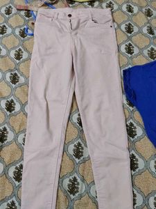Pink Trousers and Blue Graphic Top